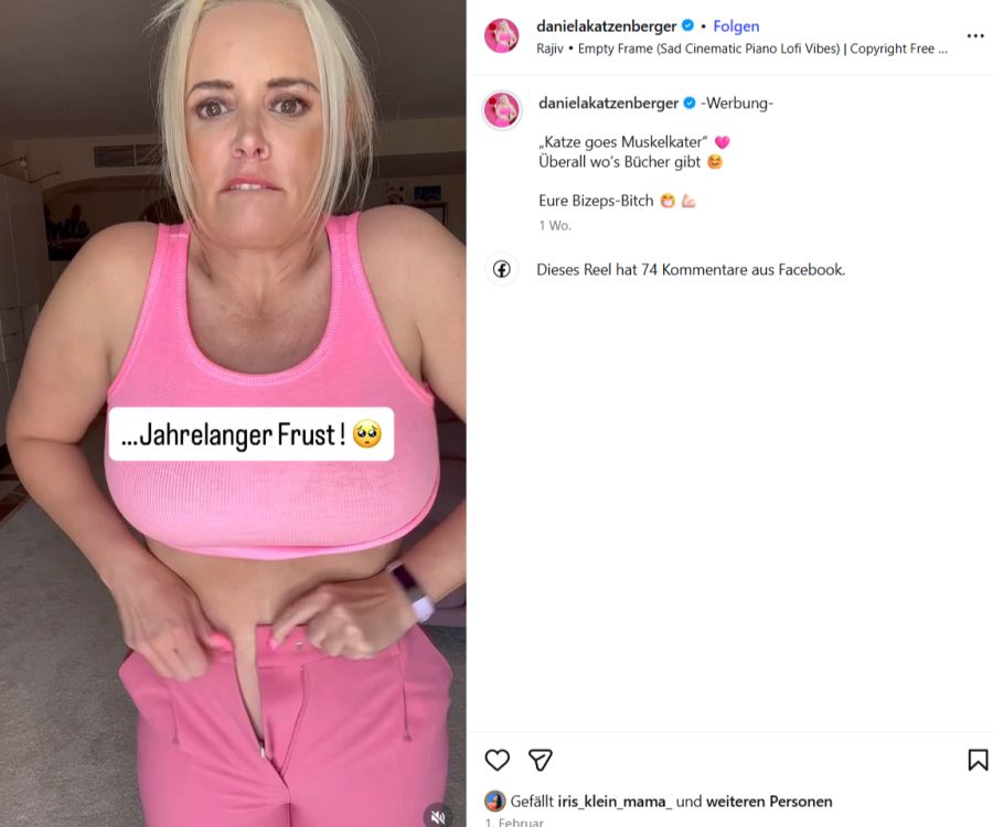 Sie «hatte keinen Bock mehr» sagt sie auf Instagram: So sah Daniela noch 2023 aus.