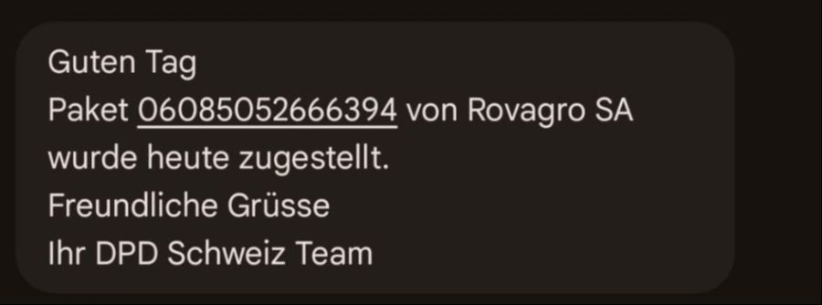 Doch es wurde keine Sendung zugestellt.