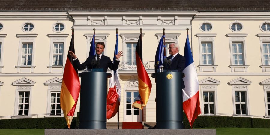 French President Macron visits Berlin