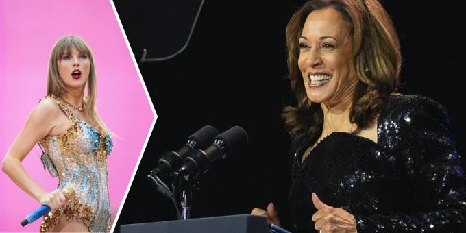 Das Team rund um Kamala Harris reagiert auf «Ich hasse Taylor Swift!»-Post von Trump mit Song-Zitaten des Popstars. kamala harris taylor swift