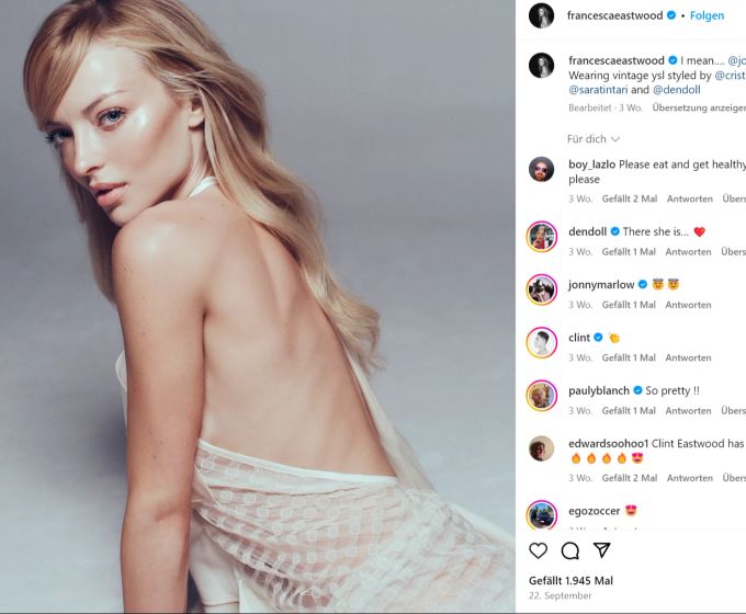 So sieht die Tochter von Clint Eastwood, Francesca Eastwood, heute aus. tochter clint eastwood