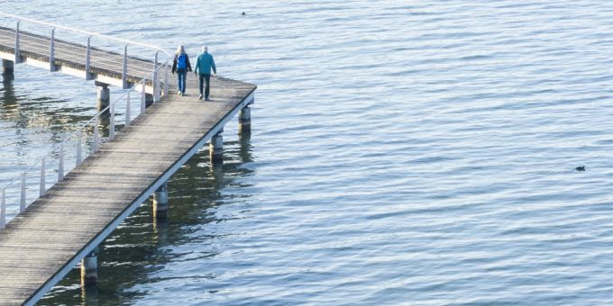 Zürichsee: Von Wädenswil nach Richterswil gibt es bereits einen Seeuferweg-Steg. (Archivbild) Seeuferweg-Steg Waedenswil Richterswil
