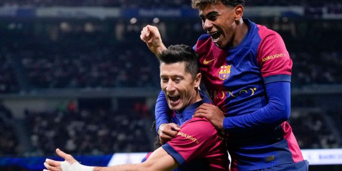 Müssen eine Verletzungspause einlegen: Robert Lewandowski und Lamine Yamal. FC Barcelona