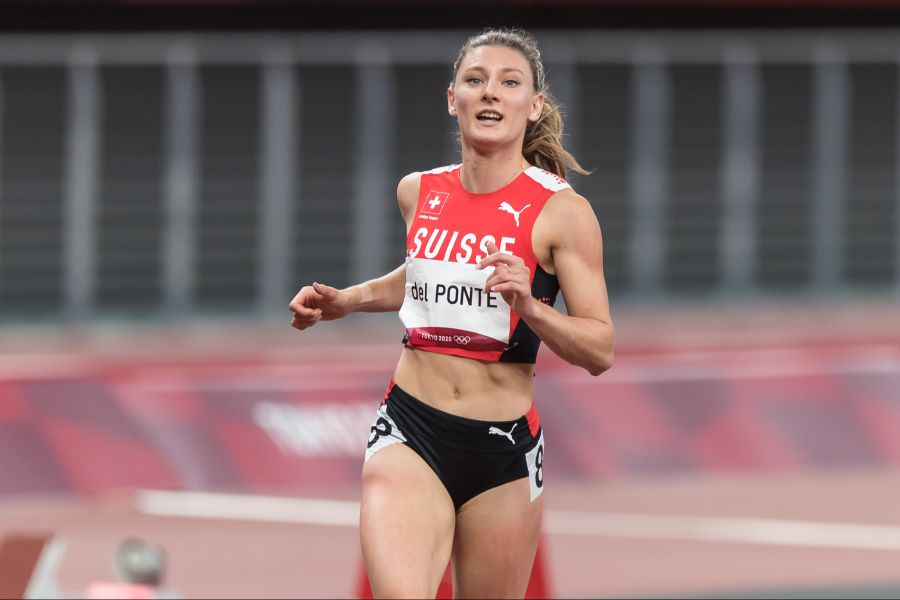 Ajla Del Ponte sprintete an den Olympischen Spielen 2020 in Tokio über 100 Meter auf Rang 5.