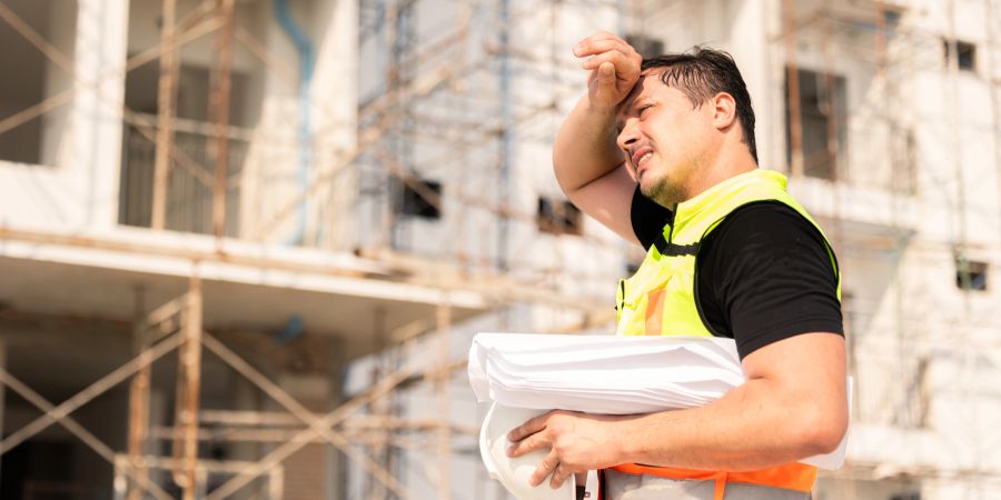 Baustelle Hitze Sommer Temperatur