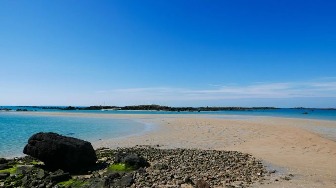 Strand auf den Chausey Islands. Strand