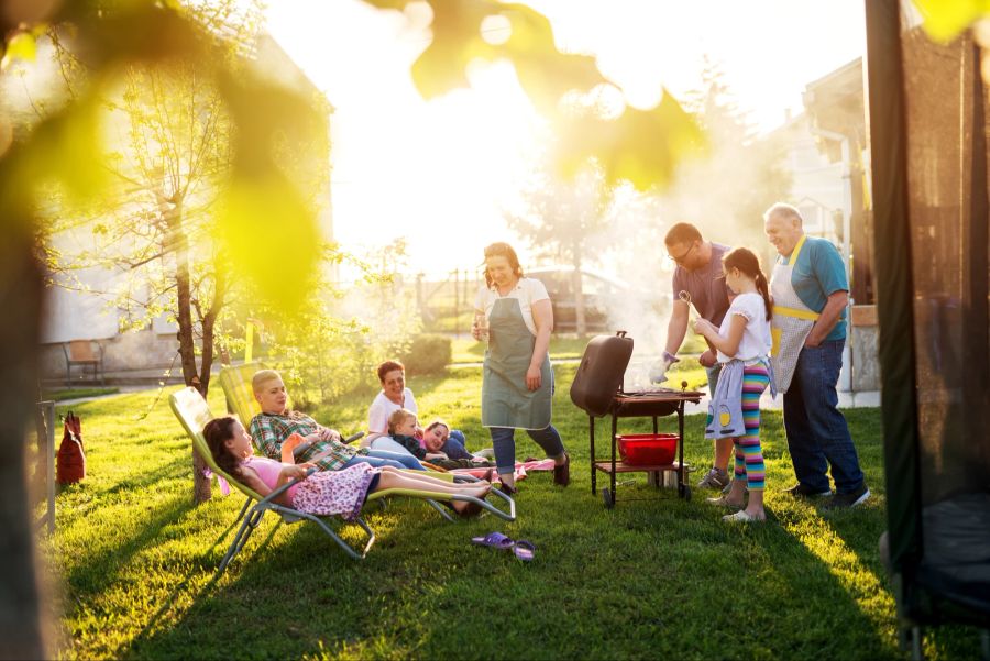 Grillen garten Familie