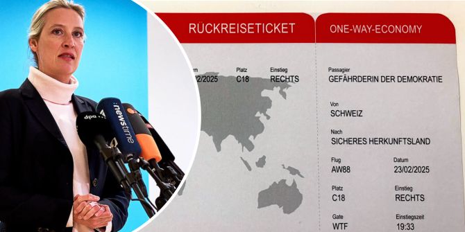 Alice Weidel Rückreiseticket