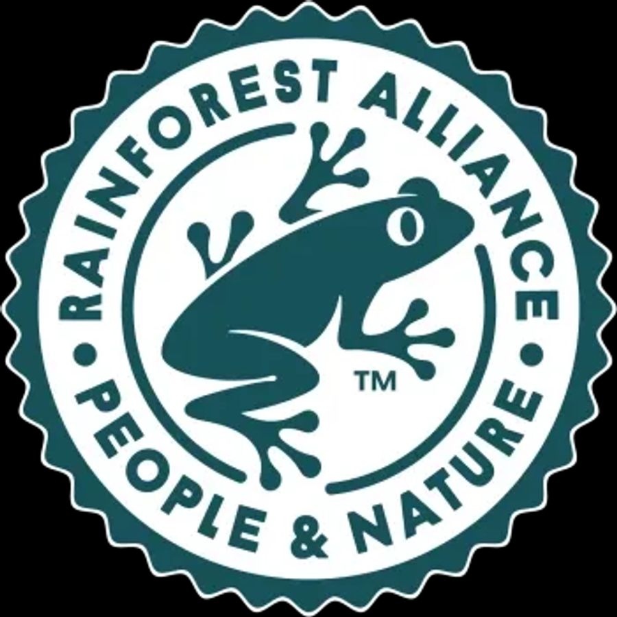 Laut einem Experten könnten die Schwurbler mit dem Frosch das Siegel der Rainforest Alliance meinen.