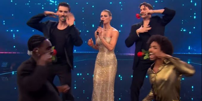 Michelle Hunziker singt beim Eurovision 2025. Michelle Hunziker Eurovision 2025