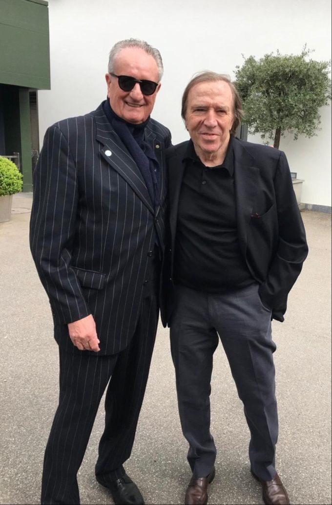 Der erfolgreichste GC-Präsident aller Zeiten Romano Spadaro (l.) mit Fussball-Legende Günter Netzer (r.). GC