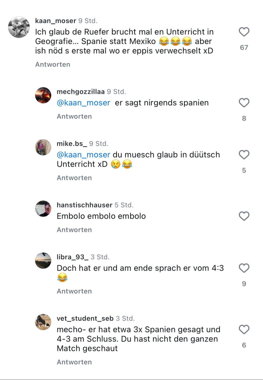 Man legt Ruefer Geografie-Unterricht nahe...