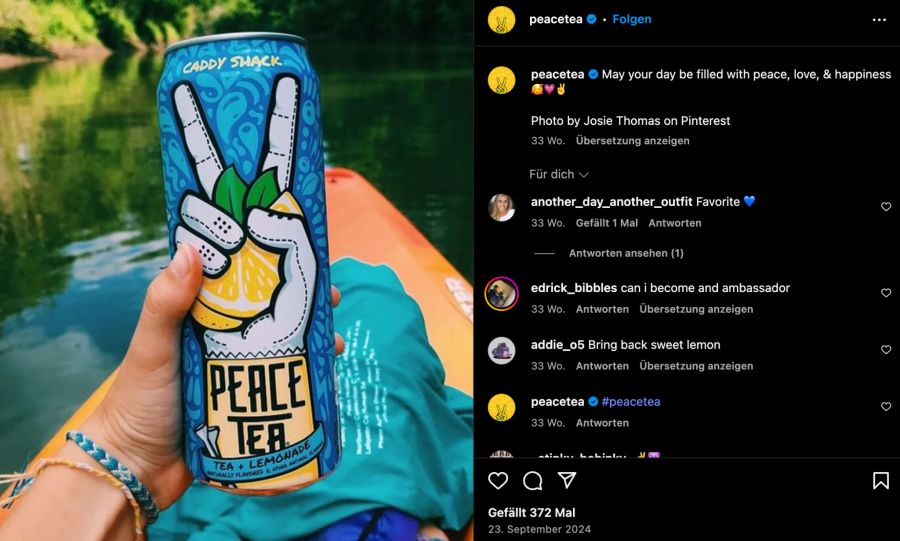 coca cola peace tea