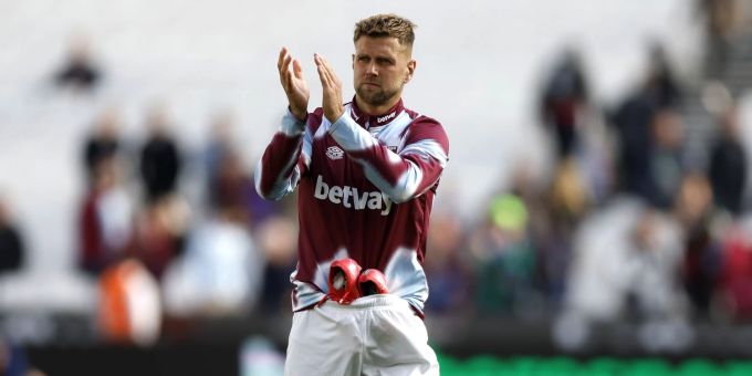 Niclas Füllkrug ist nach dem 1:1 mit West Ham bedient. Niclas Füllkrug