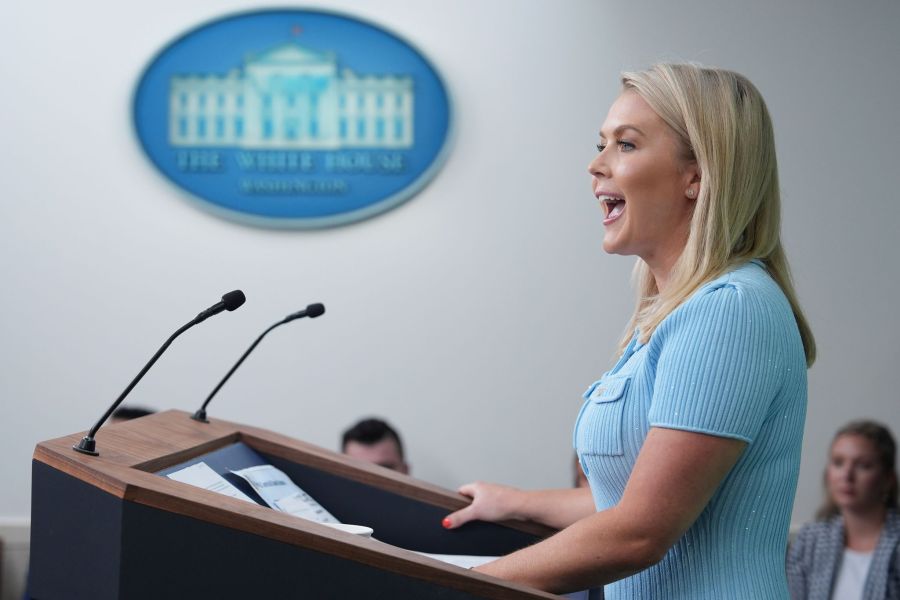 Karoline Leavitt Trump Zollstreit