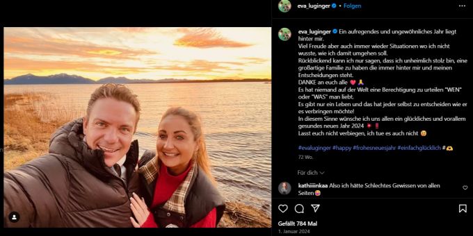 Eva Luginger gemeinsam mit ihrem Partner Stefan Mross. Eva Luginger Stefan Mross
