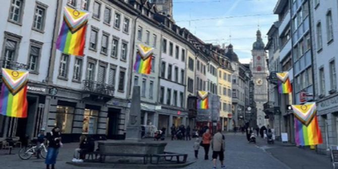 St. Gallen Regenbogenflaggen Queere