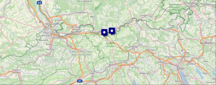 Karte Aargau Raser