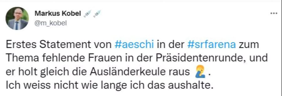 Das Netz kritisiert SVP-Fraktionspräsident Thomas Aeschi für seinen Auftritt in der «Arena».