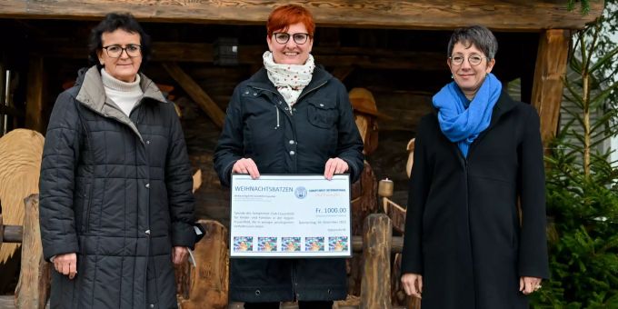 Maya Warger, Präsidentin Soroptimist Club Frauenfeld, Stadträtin Barbara Dätwyler, Sabine Geissbühler, Kassiererin Soroptimist Club Frauenfeld Soroptimist Club Frauenfeld