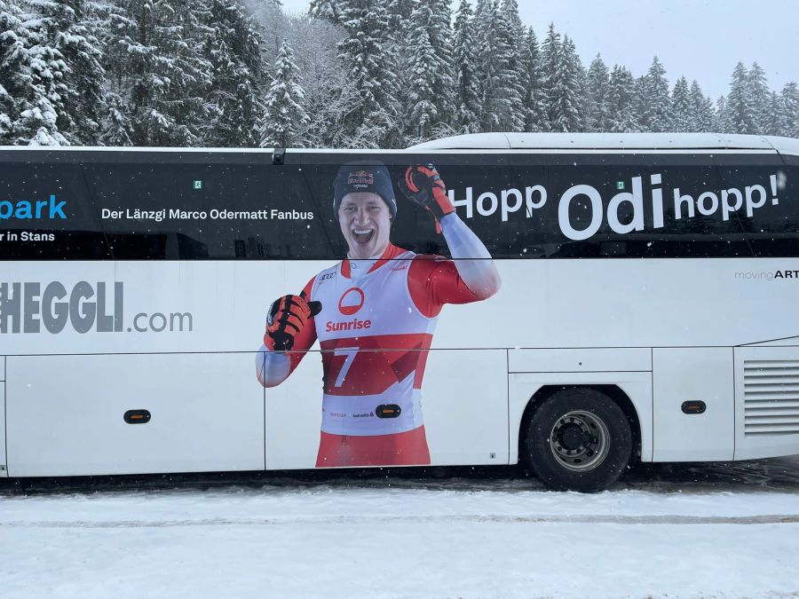 Der Fanbus von Marco Odermatt ...