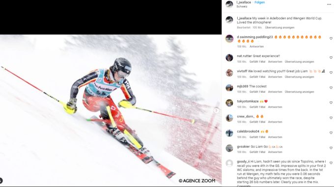 Der kanadische Skifahrer Liam Wallace. Liam Wallace