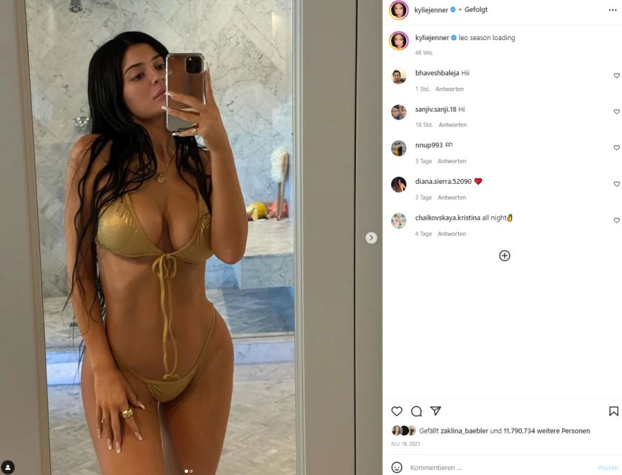 Sexy vor der Kamera posieren? Das beherrscht Kylie Jenner gut!