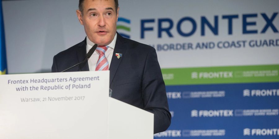 Frontex-Chef Fabrice Leggeri bei der Einweihung der Zentrale von Frontex in Warschau.