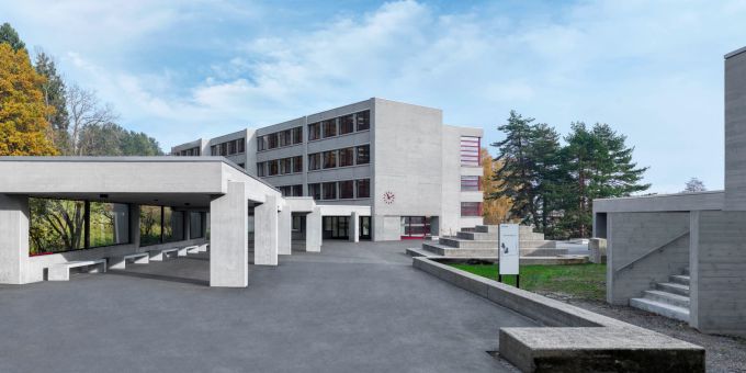 Aussenansicht der Oberstufenschulhaus Zil Oberstufenschulhaus Zil