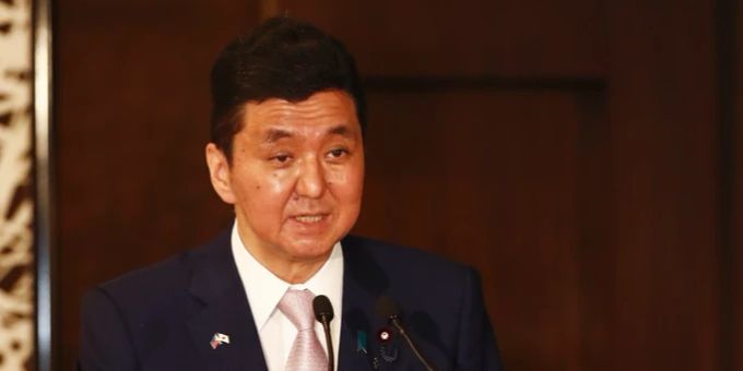 Japans Verteidigungsminister Nobuo Kishi am 9. April 2022 in Tokio. Nobuo Kishi Ukraine Krieg
