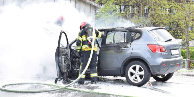 Fahrzeugbrand in Herisau.