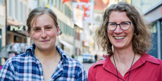 Sonja Streifinger und Rebekka Spinnler vom Projekt «WER ist WIR» in Frauenfeld. Frauenfeld