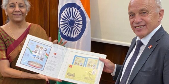 Finanzminister Ueli Maurer hat am Mittwoch mit seiner Amtskollegin Nirmala Sitharaman in der indischen Hauptstadt Dehli Finanzthemen ausgelotet. Ueli Maurer