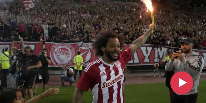 Stadion voll - Ex-Real-Star Marcelo frenetisch in Griechenland begrüsst