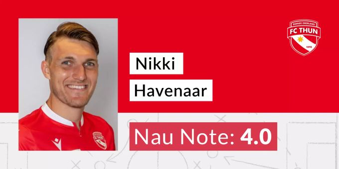 Die Nau-Note für Nikki Havenaar vom FC Thun. FC Thun