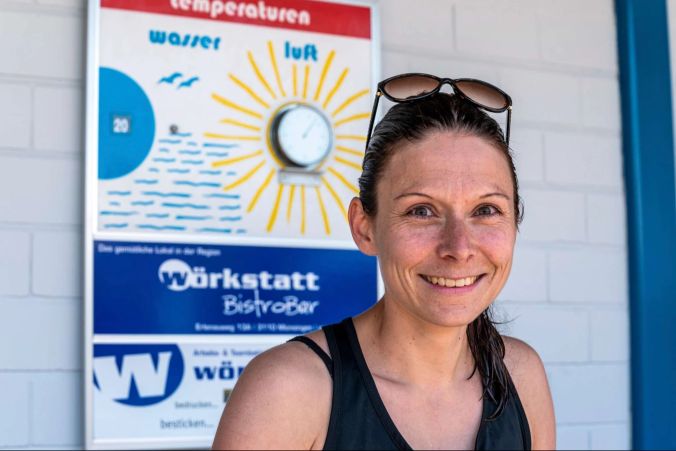 Priska Lingg ist sofort ins Schwimmbad gegangen, als sie von der Öffnung erfahren hat