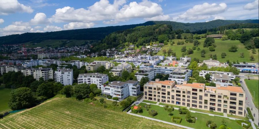 Wettingen aus der Vogelperspektive.