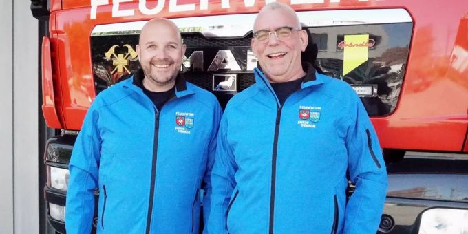 Daniel Graf (links) und Alex Bernet – das neue Feuerwehrkommando der Feuerwehr Ebikon-Dierikon. Feuerwehr Ebikon-Dierikon