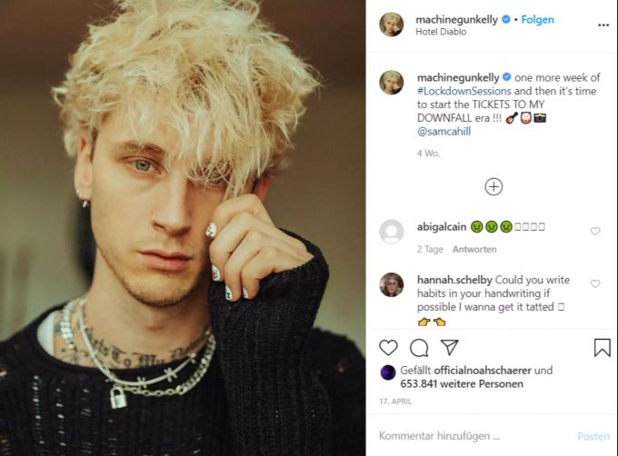 Gestatten: Megan Fox' Neuer, Rapper Machine Gun Kelly. Bürgerlicher Name: Colson Baker. megan fox