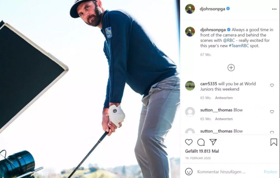 Dustin Johnson, Star-Golfer, verbot seiner Liebsten, sich nackt ablichten zu lassen.