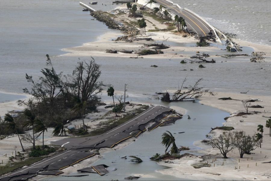 Seit dem Sturm ist die Insel vom Festland abgeschnitten.