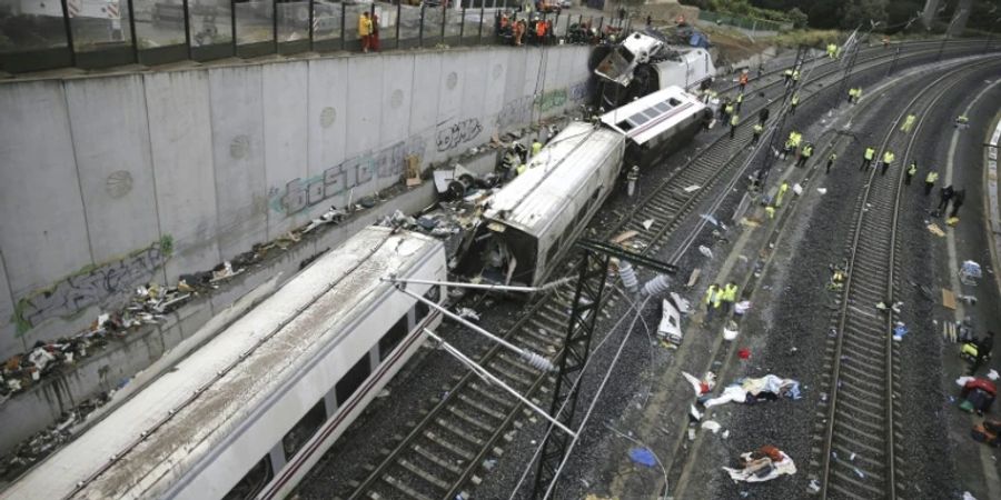 Unglücksstelle am Tag nach dem Unfall