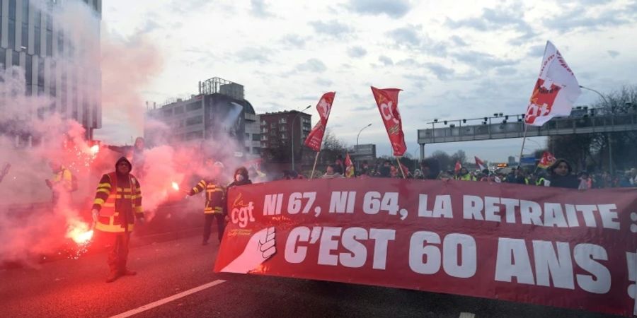 Rentenprotest in Paris