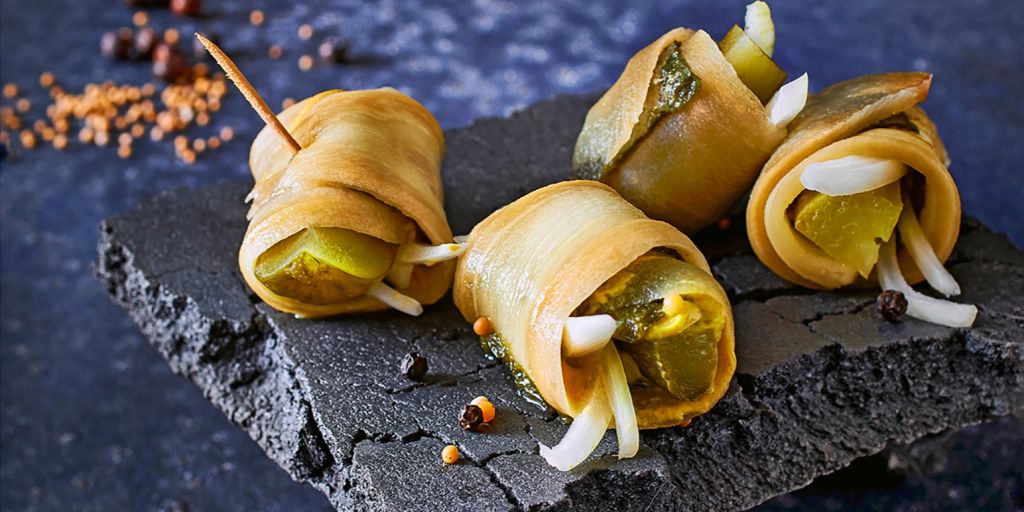 Vegan: Rezept für pflanzlichen Rollmops aus Algen und Auberginen