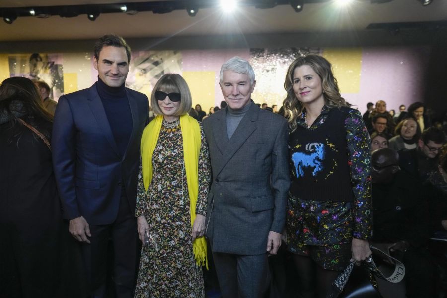 Roger Federer, Anna Wintour, Baz Luhrmann und Mirka Federer.