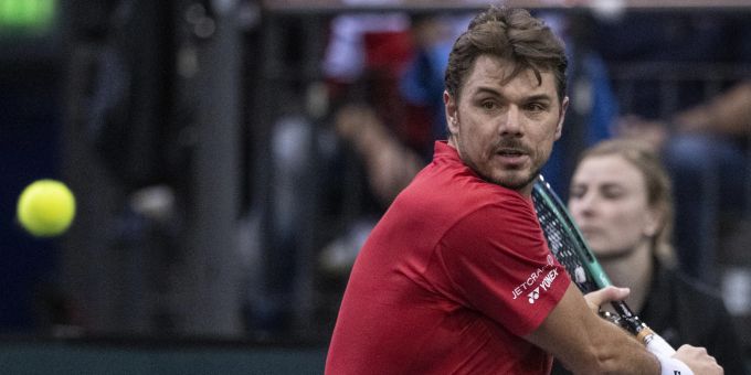 Stan Wawrinka im Einsatz. Stan Wawrinka