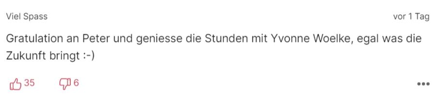 Dieser Leser stellt sich auf die Seite von Peter Klein und seiner Affäre.