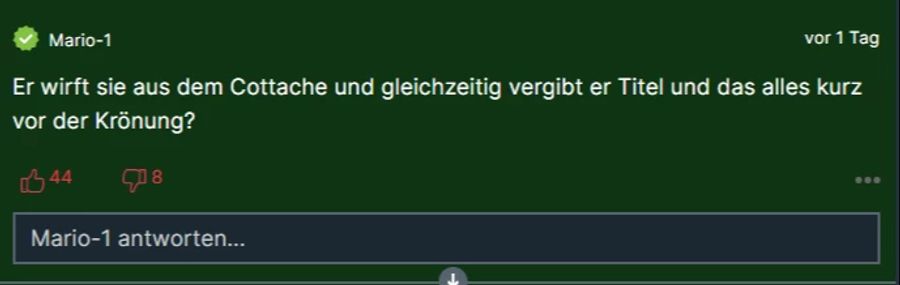 Der Kurs des Königs sorgt in der Kommentarspalte für viele Fragezeichen.
