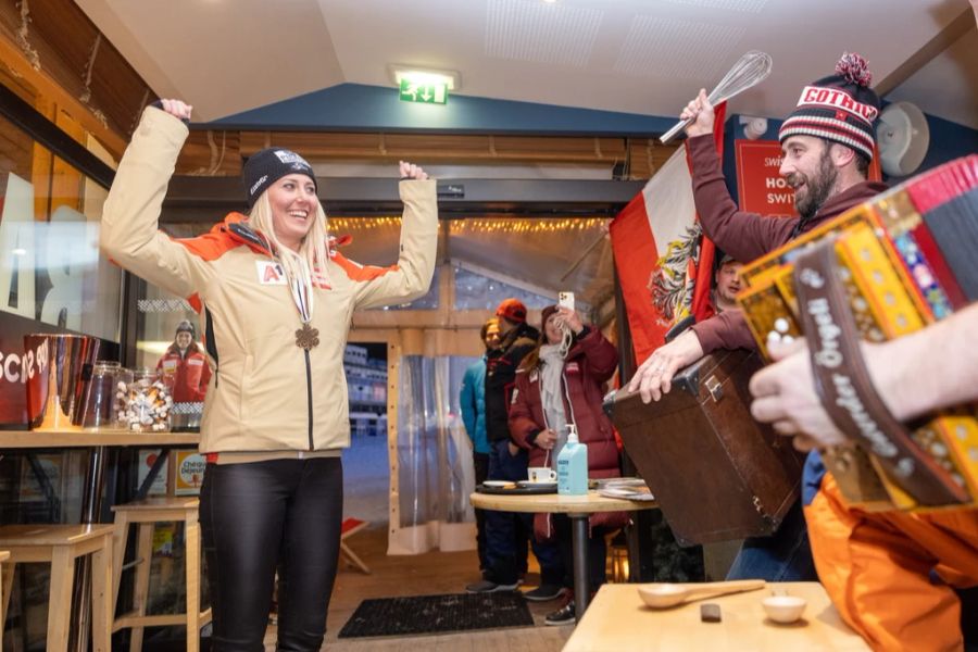 Weil Österreich kein «House of Austria» hat, weicht die Bronze-Gewinnerin aus.