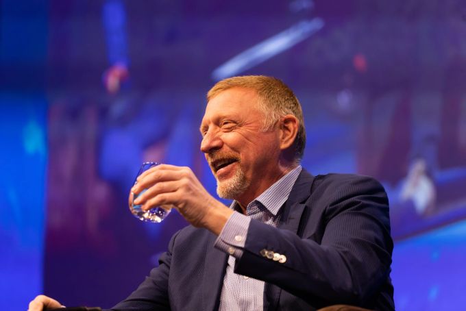 Boris Becker at the Internet industry conference 